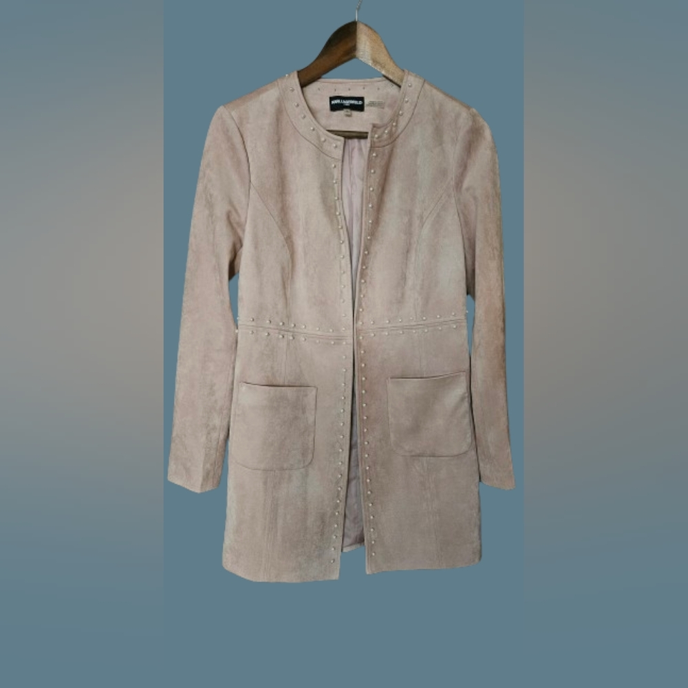 Karl Lagerfeld Pearl Beaded Jacket/Blazer